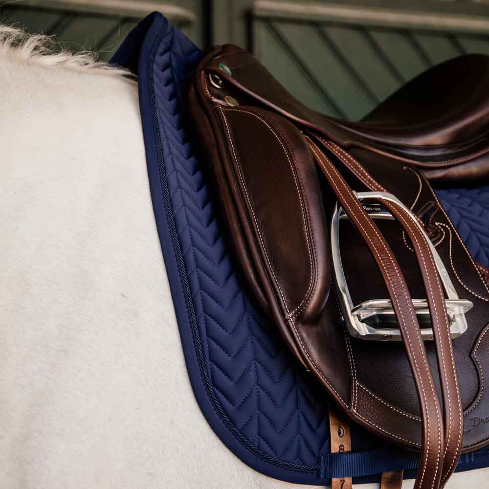 Kentucky Horsewear Dressage Fishbone Saddlepad Navy